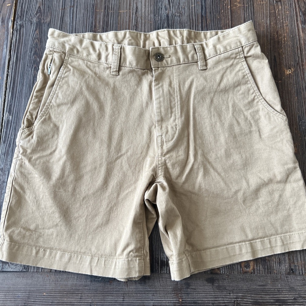 North Face Shorts Mens Size 32 Khaki Cargo Trail Outdoor Ripstop Cotton Hiking